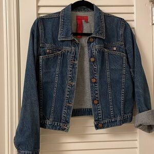 BCBG MAXAZRIA Cropped Jean Jacket SMALL